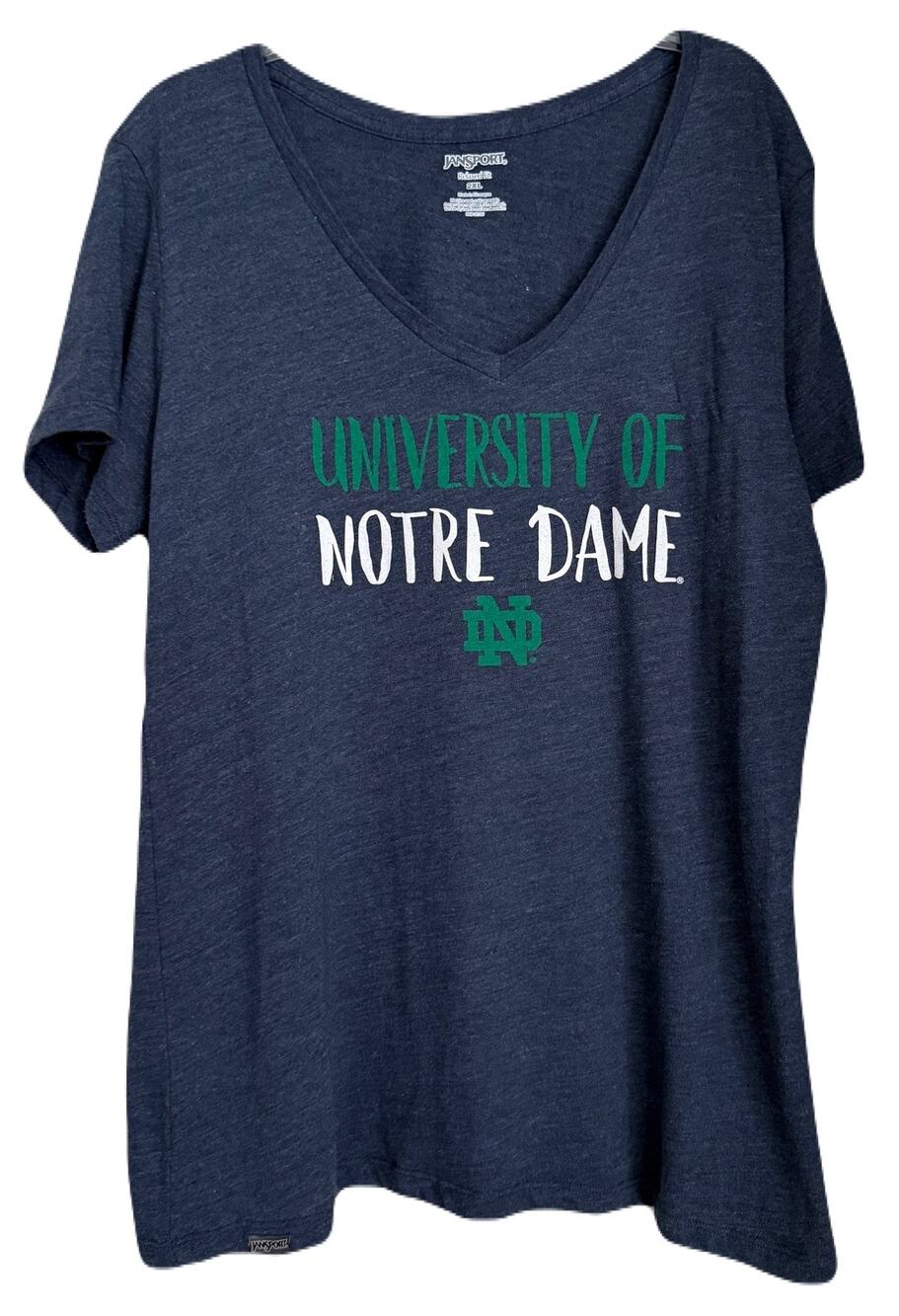 University of Notre Dame Deep V-Neck Tee - 2XL